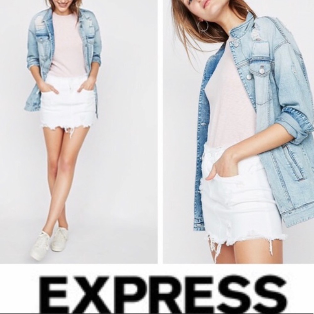 Express white denim skirt! Never been worn!